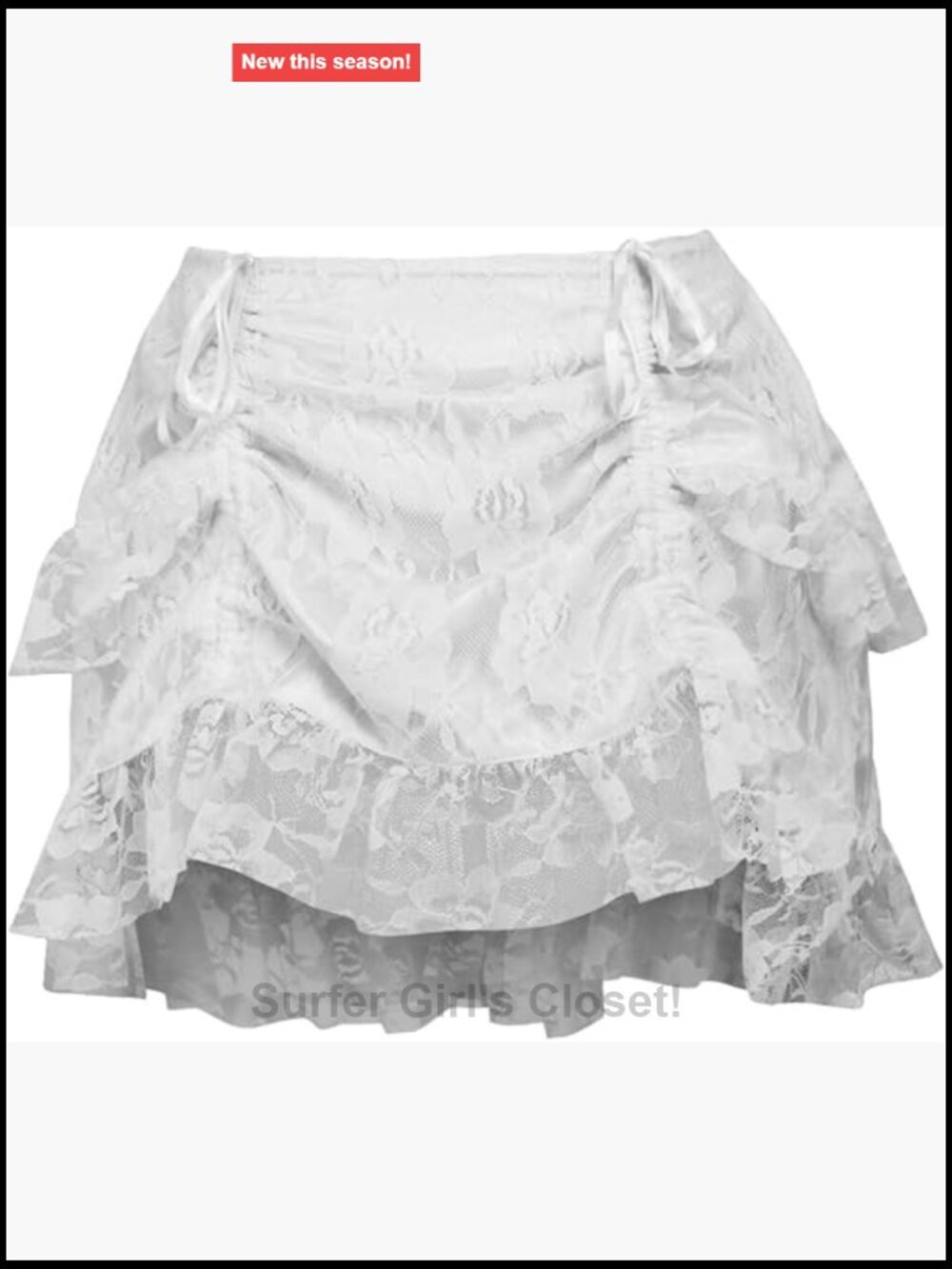 Lace Ruched Bustle Skirt Polyester Mini Pull On Exotic Dance Halloween